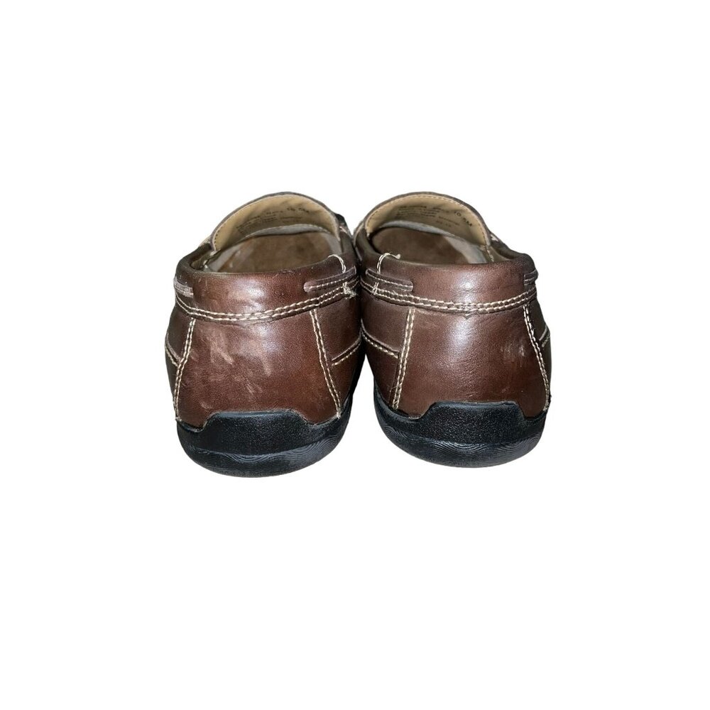 Chaps Men’s Loafers 10.5M Brown Leather Tassel Slip On Dress Shoes 96-26098 - Picture 5 of 16